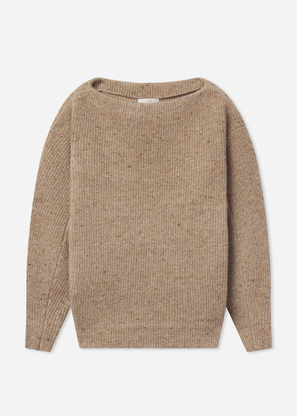 Boatneck Sweater in Cashmere Blend - Antelope, image 4 of 4