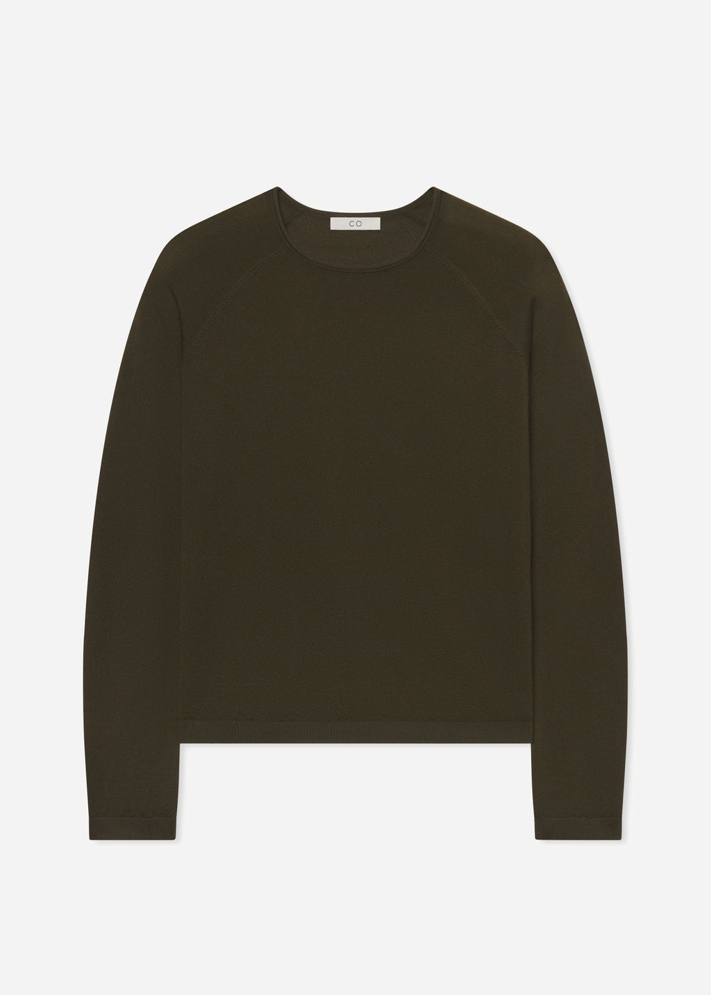 Raglan Sweater in Fine Cashmere - Olive - CO