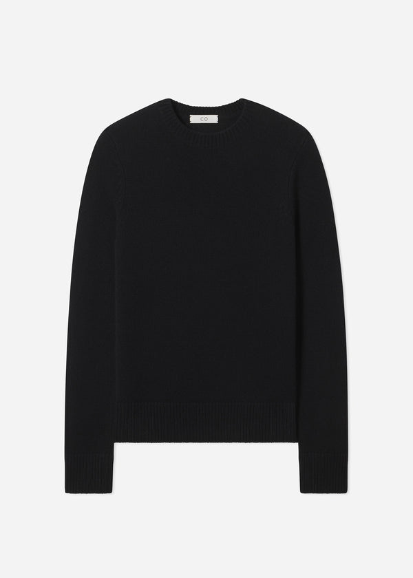 Crew Sweater in Cashmere - Black - CO