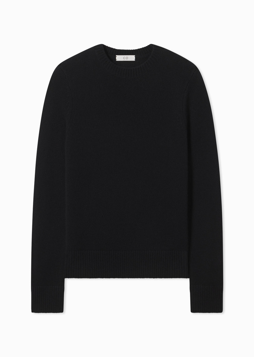 Classic Crew Sweater in Cashmere  - Black - CO