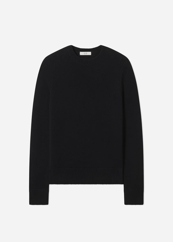 Crew Sweater in Cashmere - Black - CO