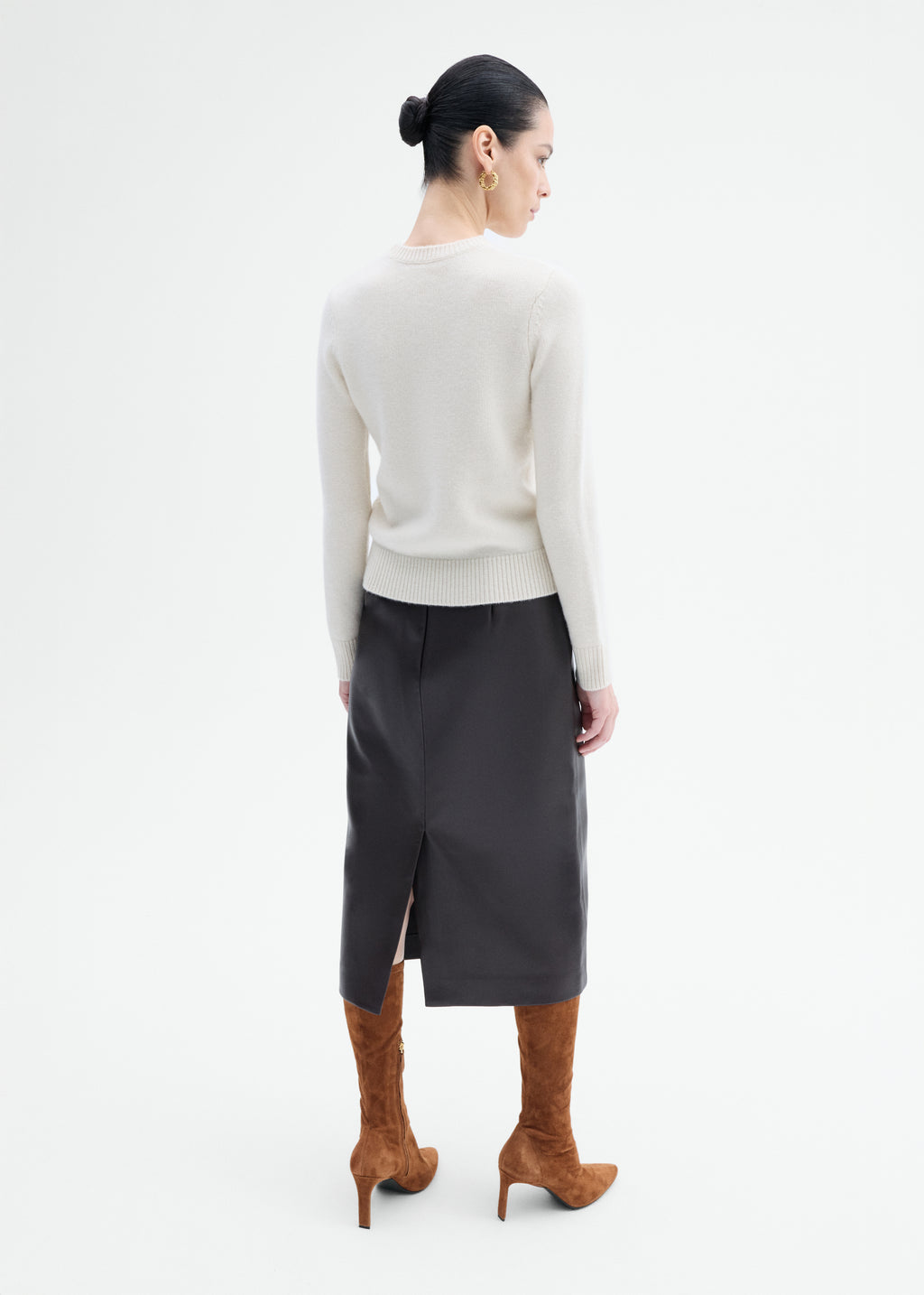 Crew Sweater in Cashmere - Wheat - CO