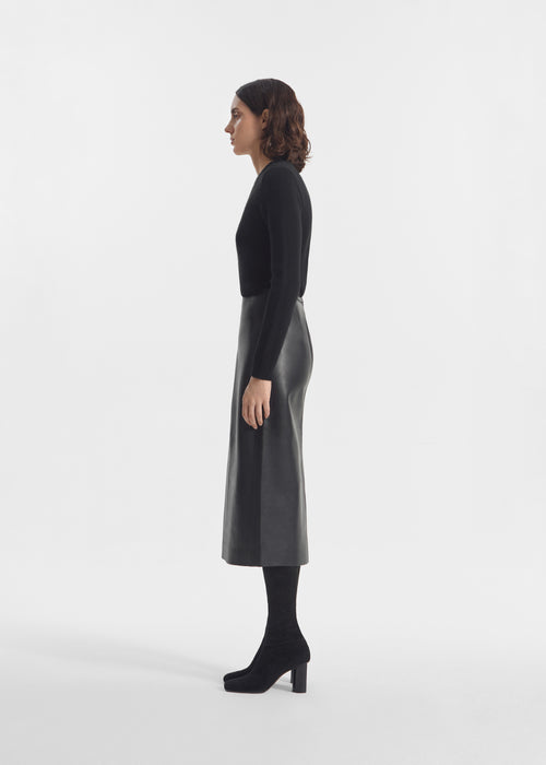 Crew Sweater in Cashmere - Black, image 2 of 4