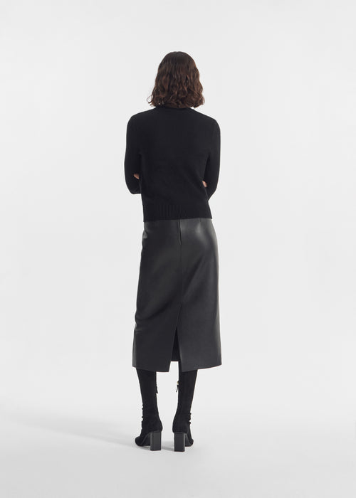 Crew Sweater in Cashmere - Black, image 3 of 4