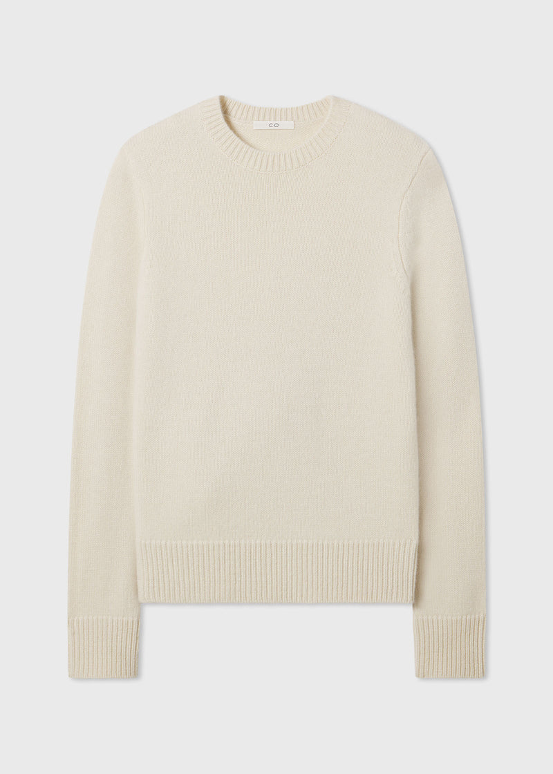 Classic Crew Sweater  in Cashmere - Ivory - CO