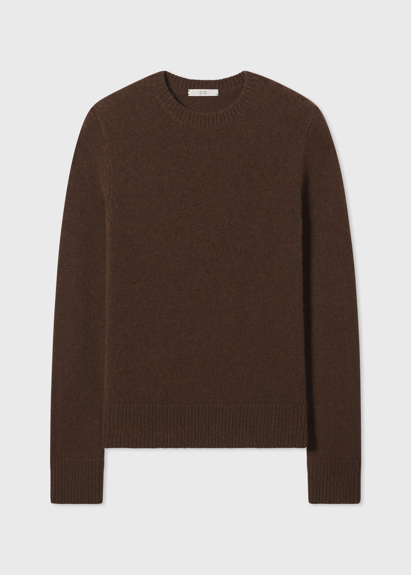 Long Sleeve Crew  in Cashmere - Brown