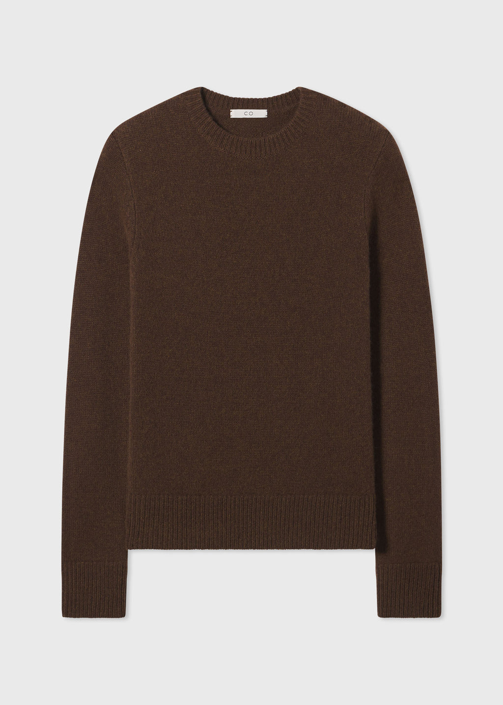 Long Sleeve Crew  in Cashmere - Brown - CO