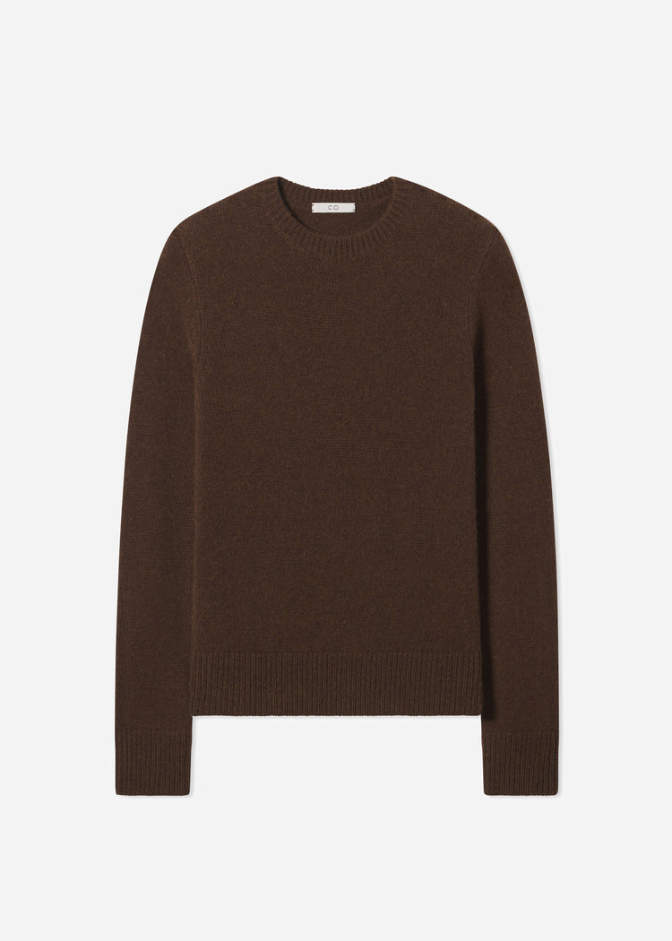 Crew Sweater in Cashmere - Brown, image 3 of 3