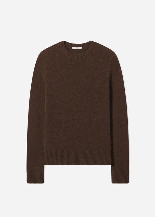 Crew Sweater in Cashmere - Brown, image 3 of 3