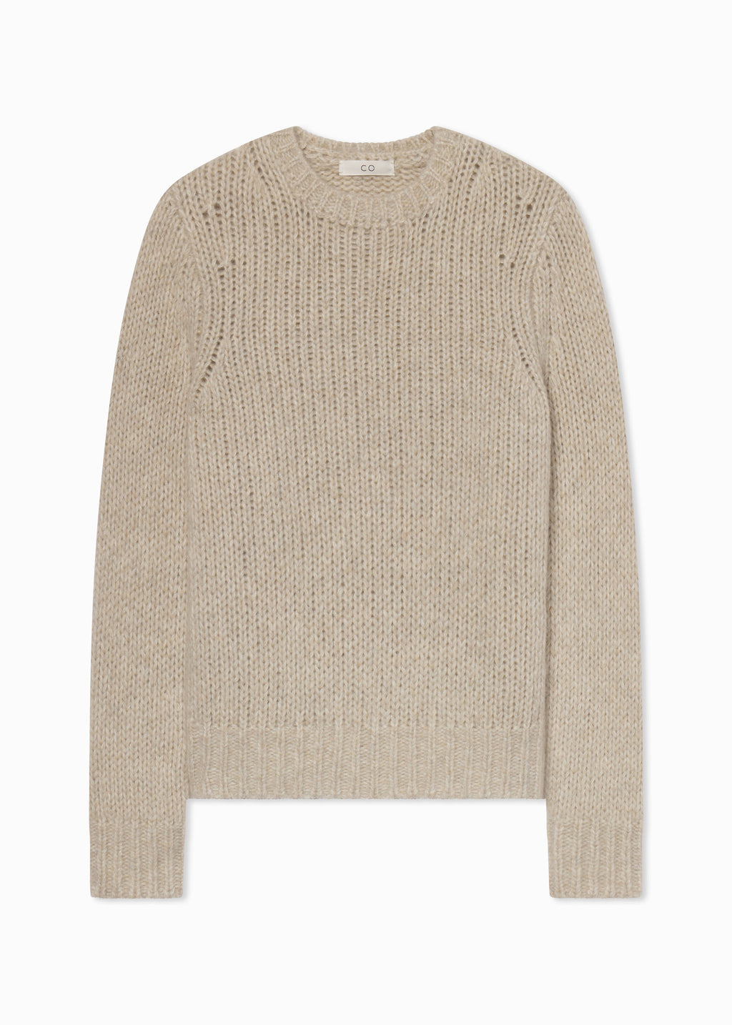 Fitted Crew in Cashmere Silk  - Arctic - CO