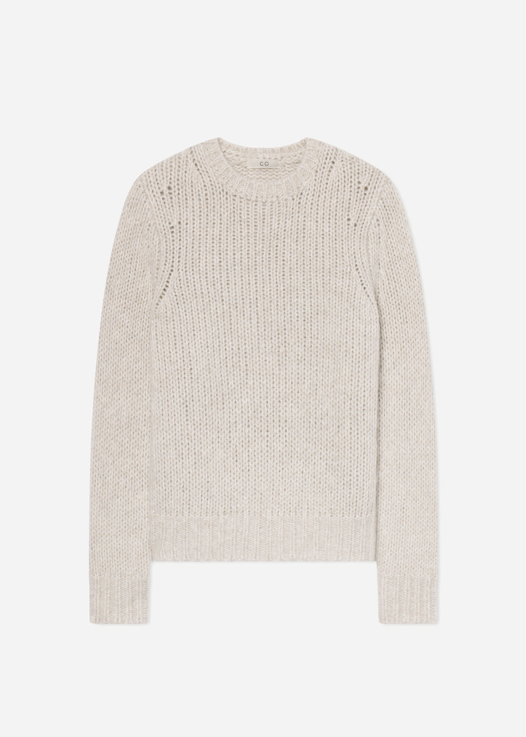 Fitted Crew in Cashmere Silk  - Arctic - CO