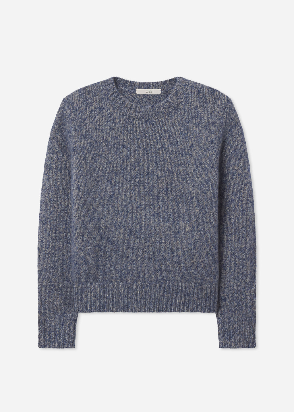 Long Sleeve Crewneck in Cashmere - Blue Melange - CO