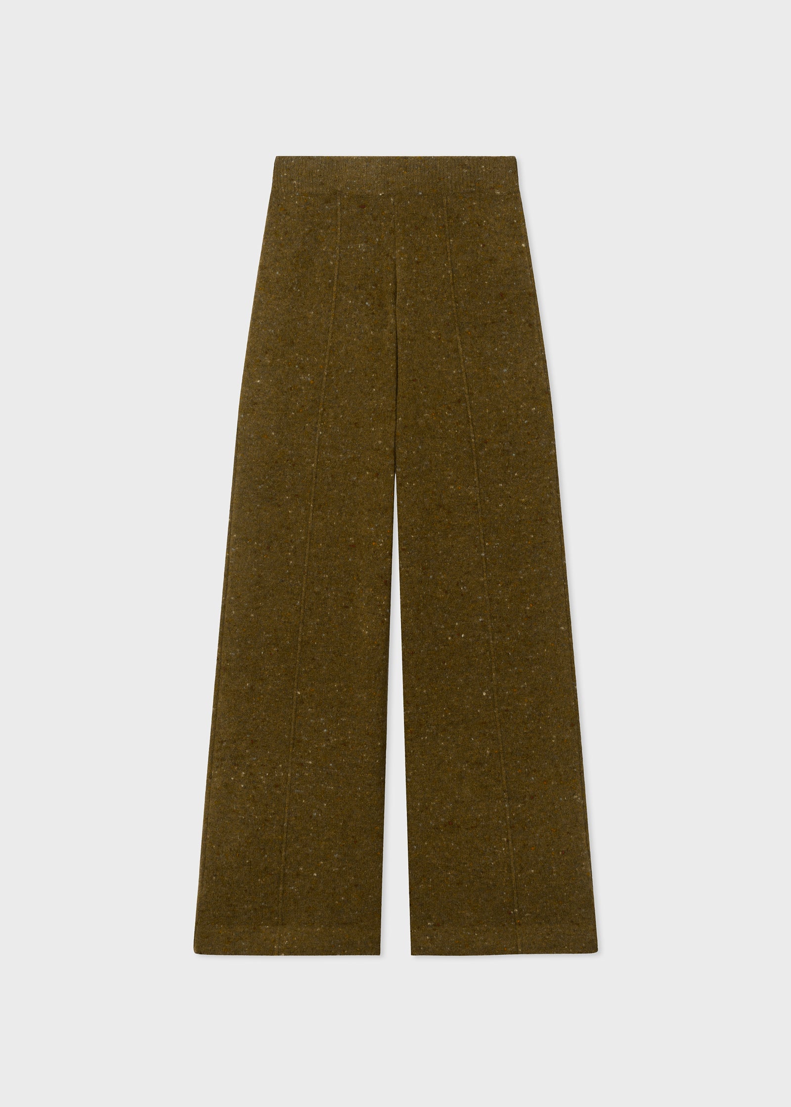 Pull Up Pant in Tweed Knit - Green Melange