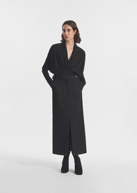 Gathered Bodysuit in Jersey - Black