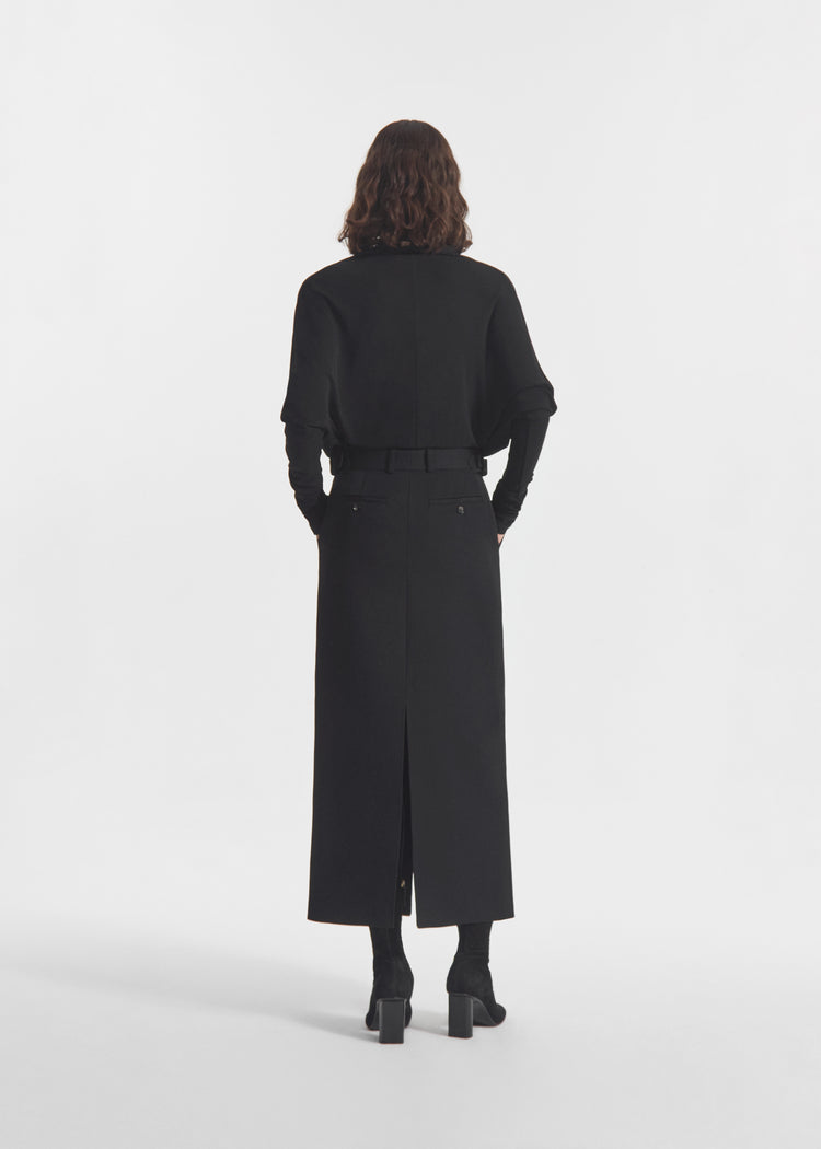 Gathered Bodysuit in Jersey - Black, image 2 of 5