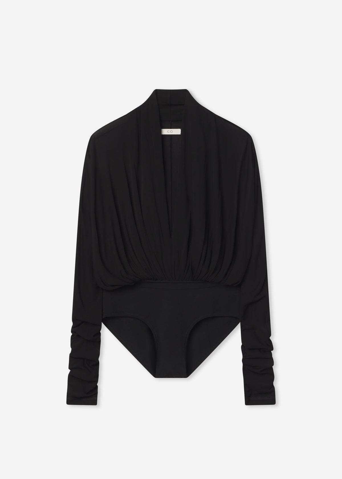 Gathered Bodysuit in Jersey - Black, image 5 of 5