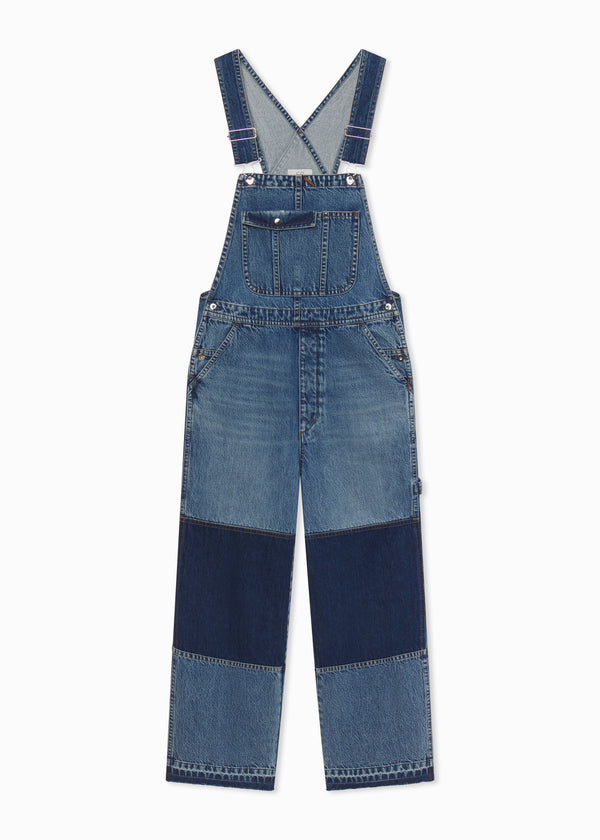 Patchwork Denim Overall - Indigo - CO