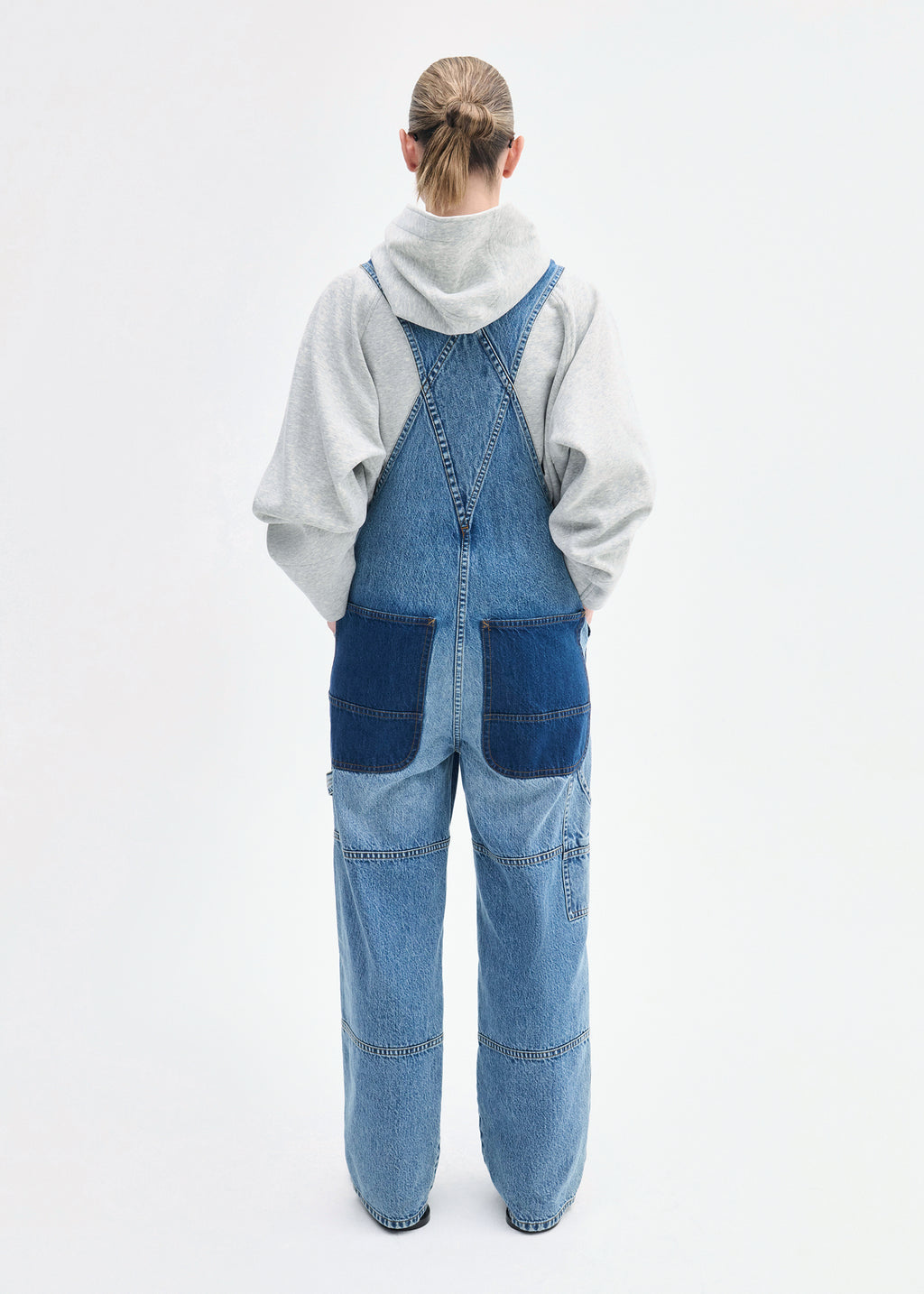 Patchwork Denim Overall - Indigo - CO