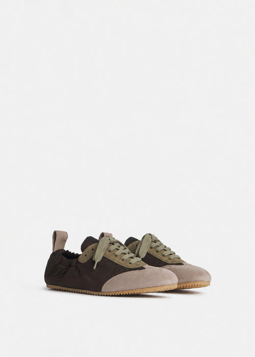 Slip On Elastic Sneaker - Chocolate, image 2 of 3