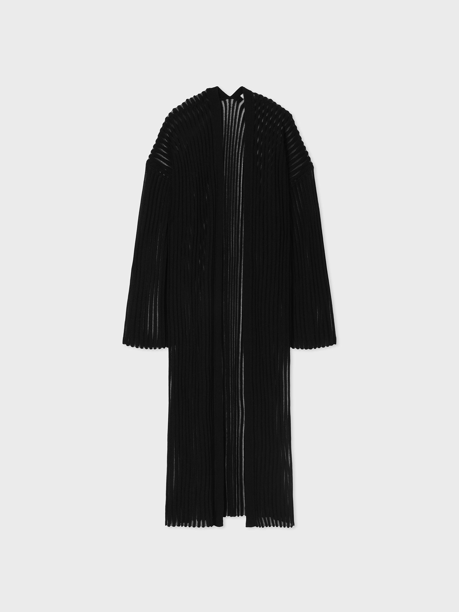 Midi Cardigan in Cashmere Silk - Black - CO Collections