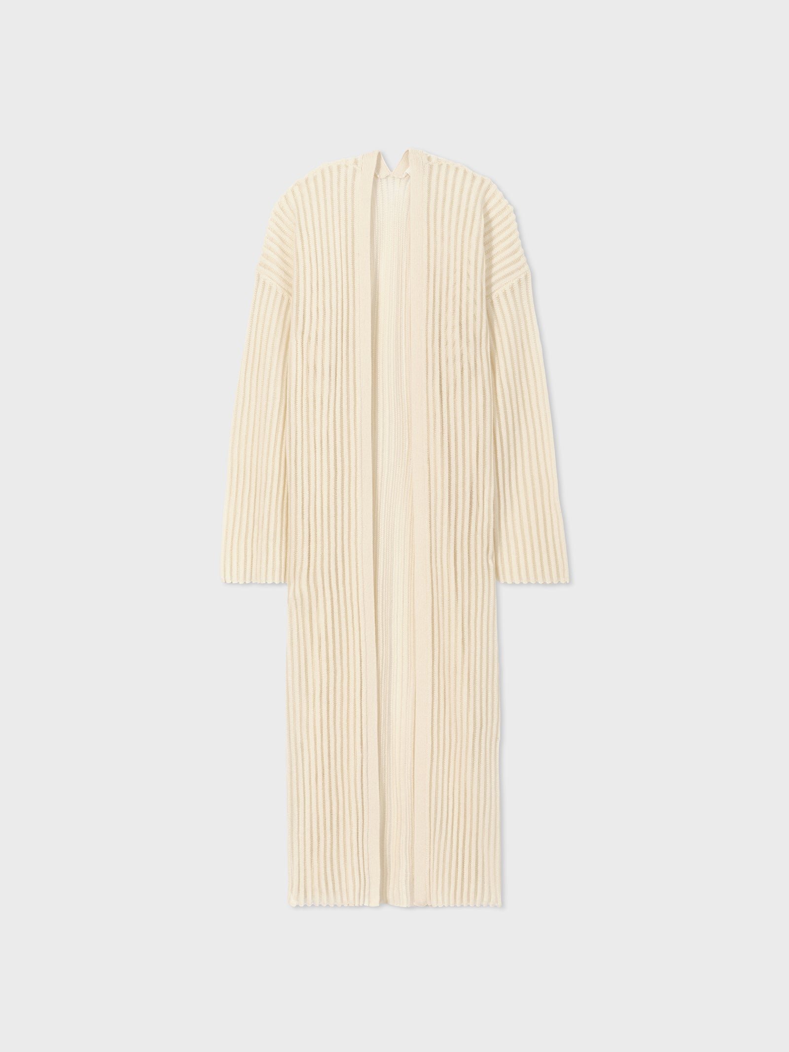 Midi Cardigan in Cashmere Silk - Ivory - CO Collections
