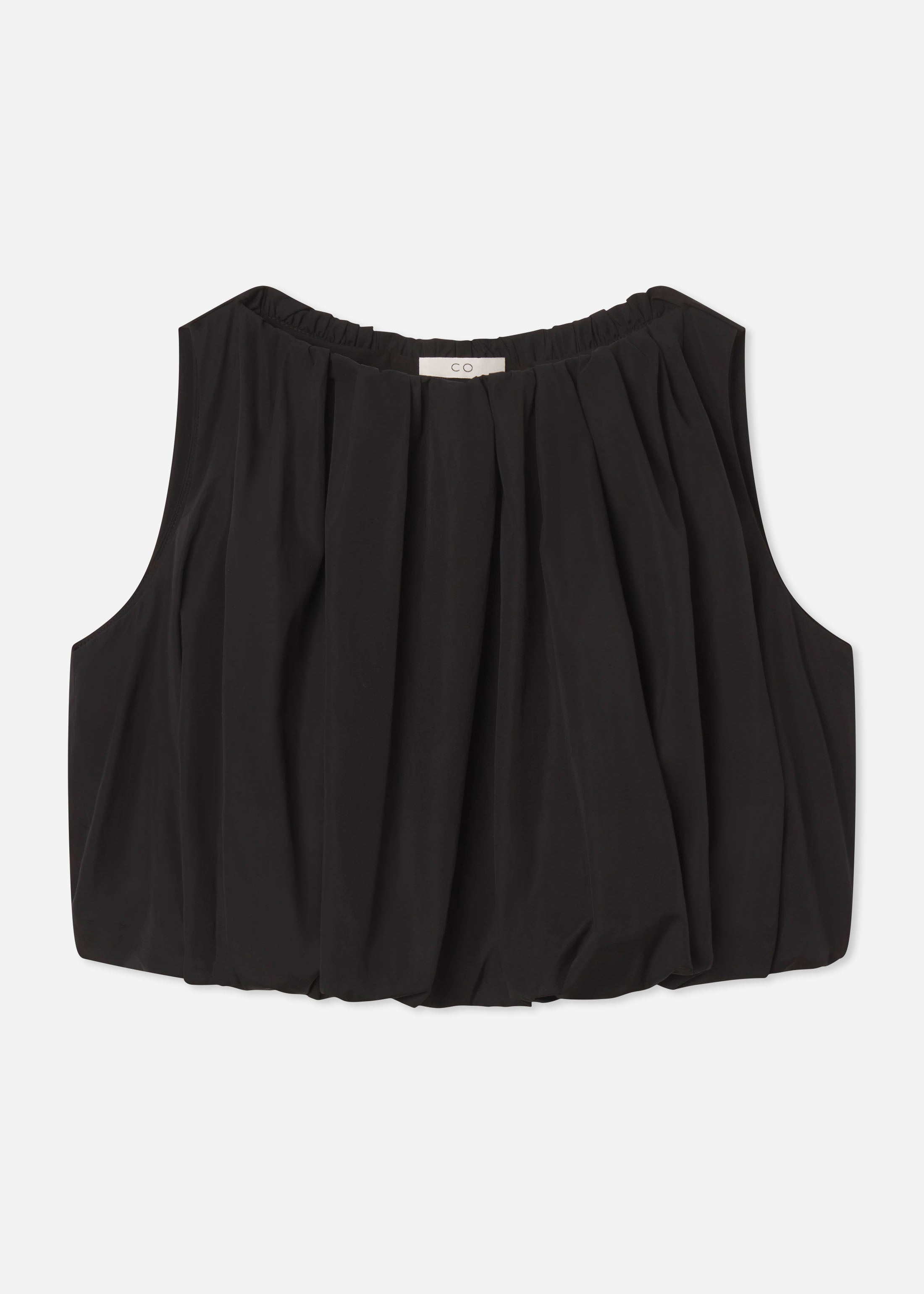 Bubble Top in Cotton Poplin - Black