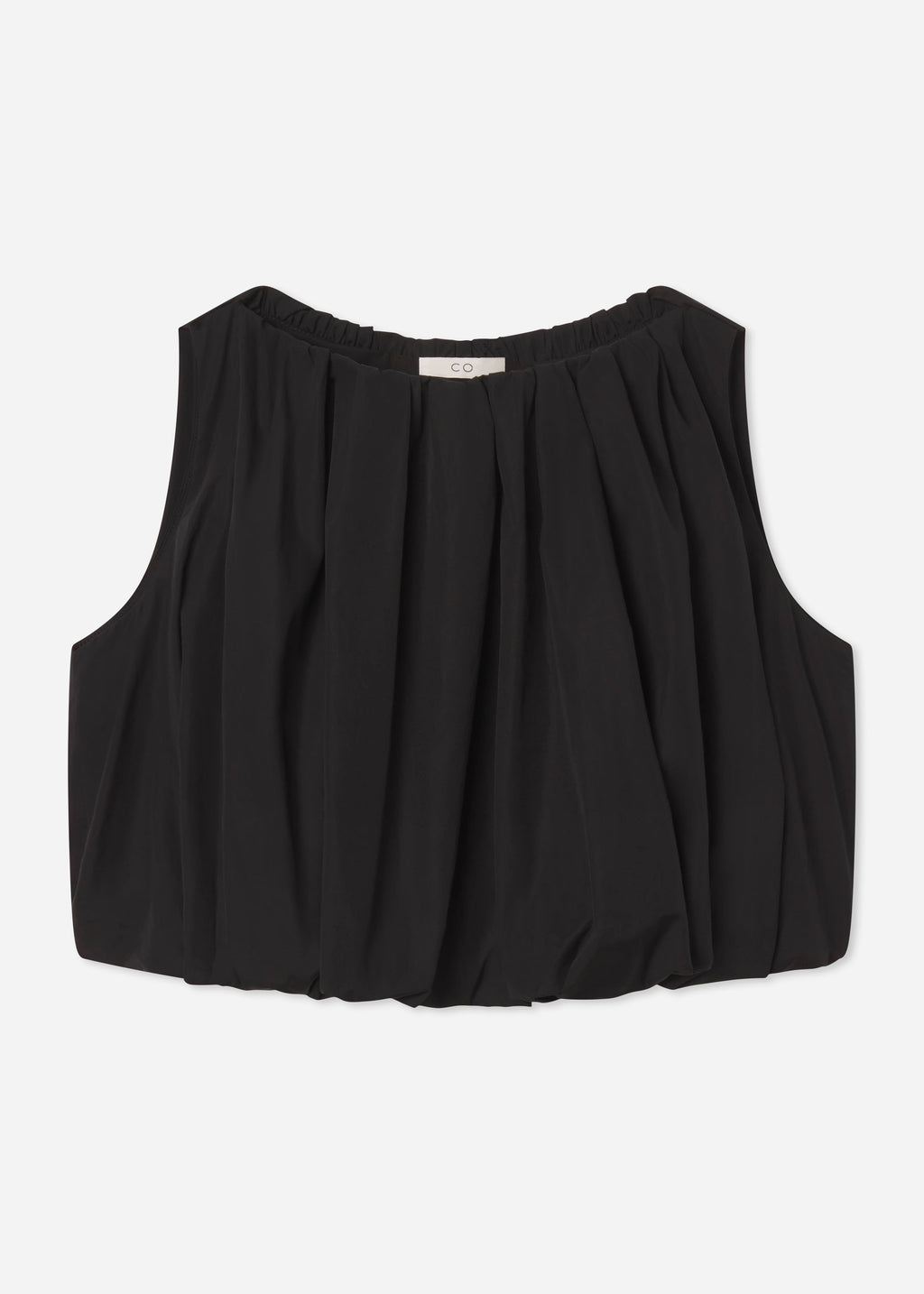 Bubble Top in Cotton Poplin - Black - CO