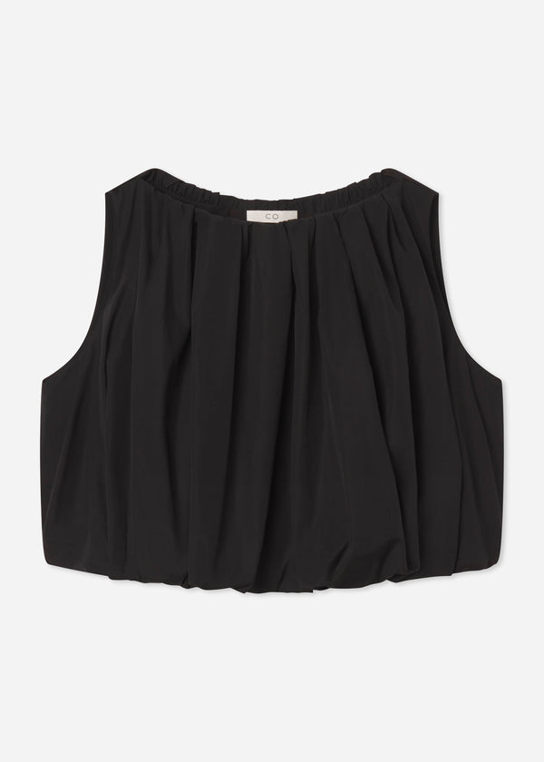 Bubble Top in Cotton Poplin - Black - CO