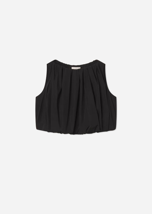 Bubble Top in Cotton Poplin - Black, image 5 of 5