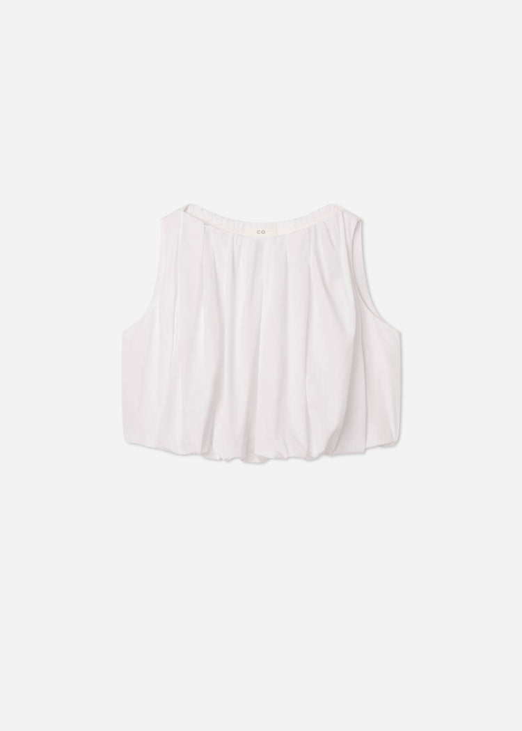Bubble Top in Cotton Poplin - White, image 5 of 5