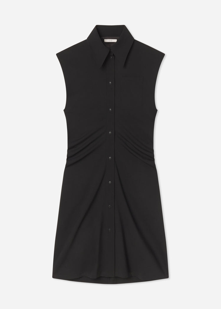 Banana Cut Shirt Dress - Black, image 4 of 4