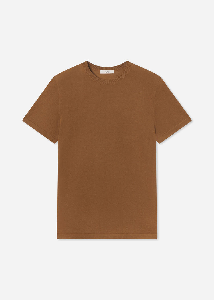 T-Shirt in Fine Cashmere - Ginger, image 4 of 4
