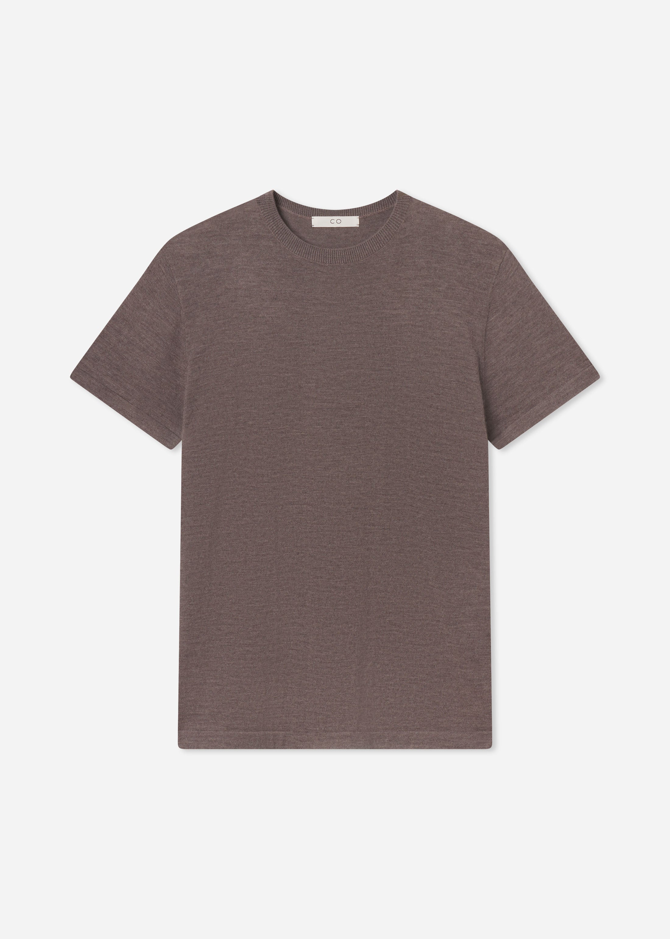 T-Shirt in Fine Cashmere - Hazelnut