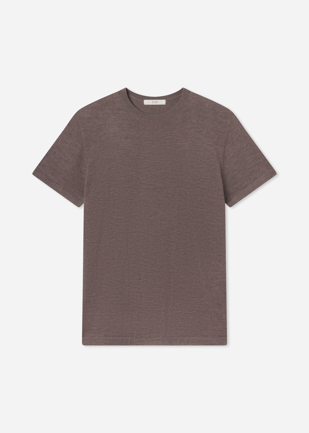 T-Shirt in Fine Cashmere - Hazelnut - CO