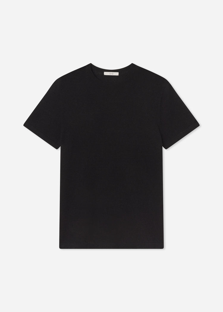 T-Shirt in Silk Linen - Black, image 4 of 4