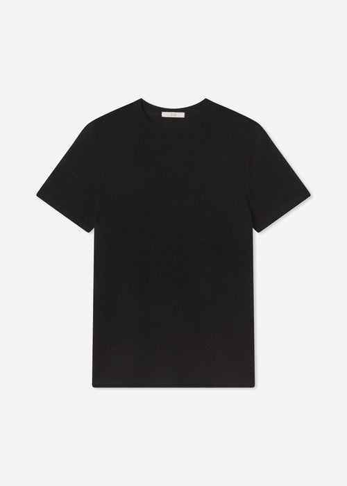 T-Shirt in Silk Linen - Black, image 4 of 4