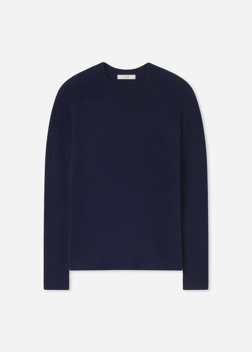 Long Sleeve Crew Sweater in Cashmere Silk - Eclipse, image 5 of 5