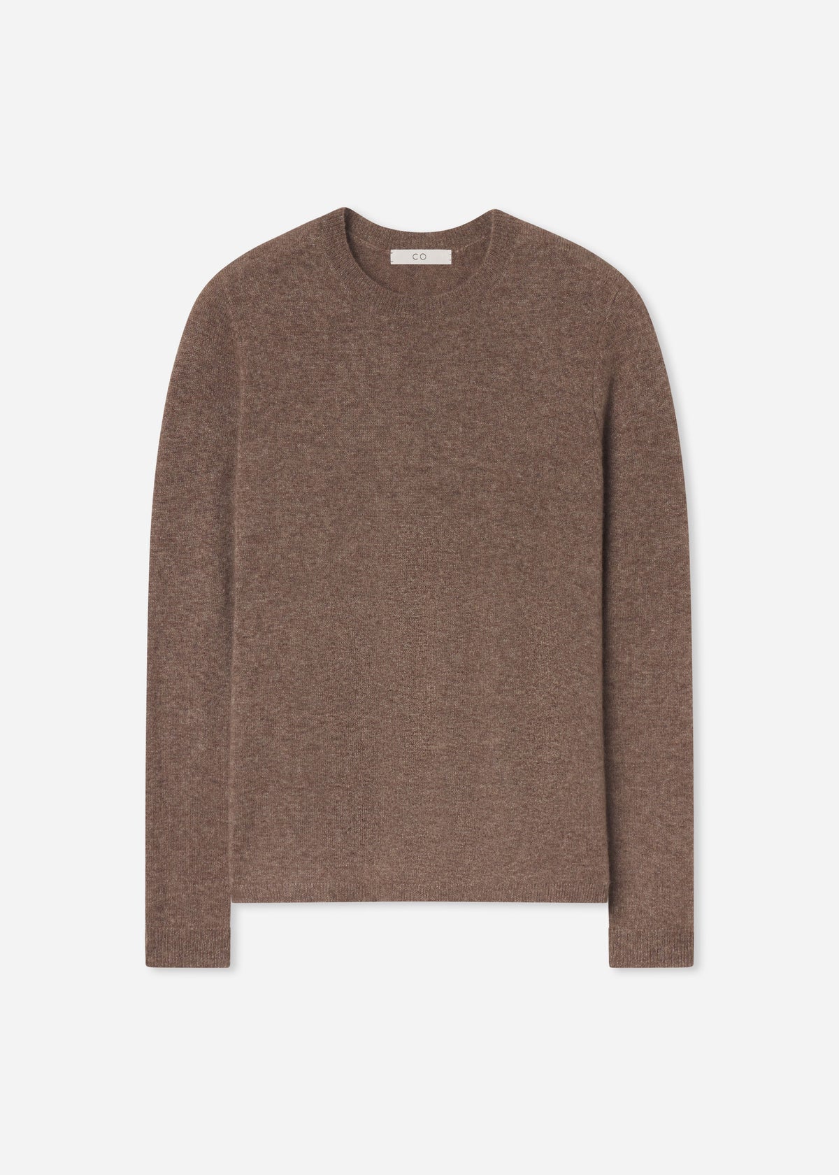 Long Sleeve Crew Sweater in Cashmere Silk - Hazelnut, image 4 of 4