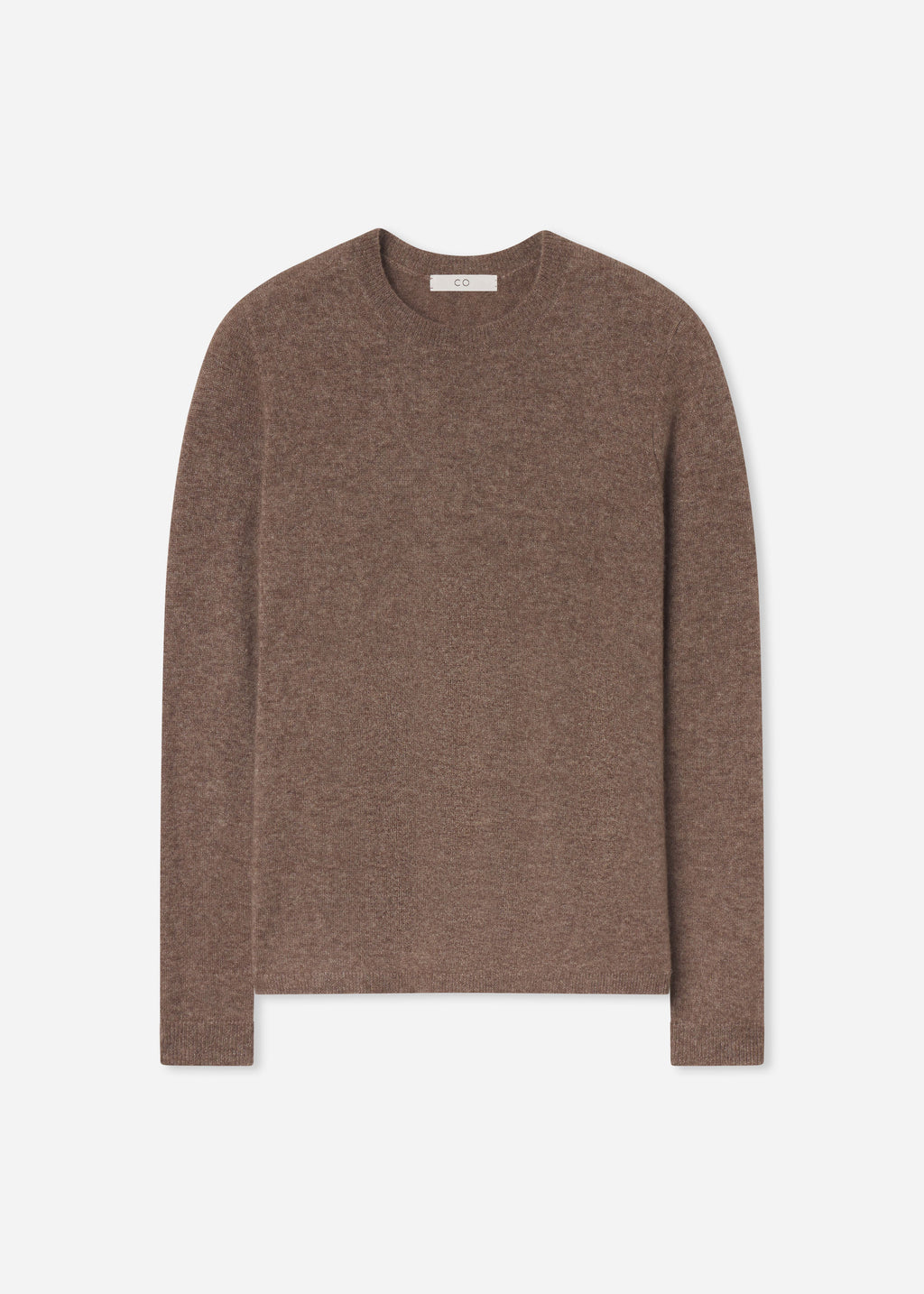 Long Sleeve Crew Sweater in Cashmere Silk - Hazelnut - CO