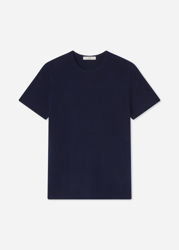 Short Sleeve T-Shirt in Cashmere Silk - Eclipse - CO