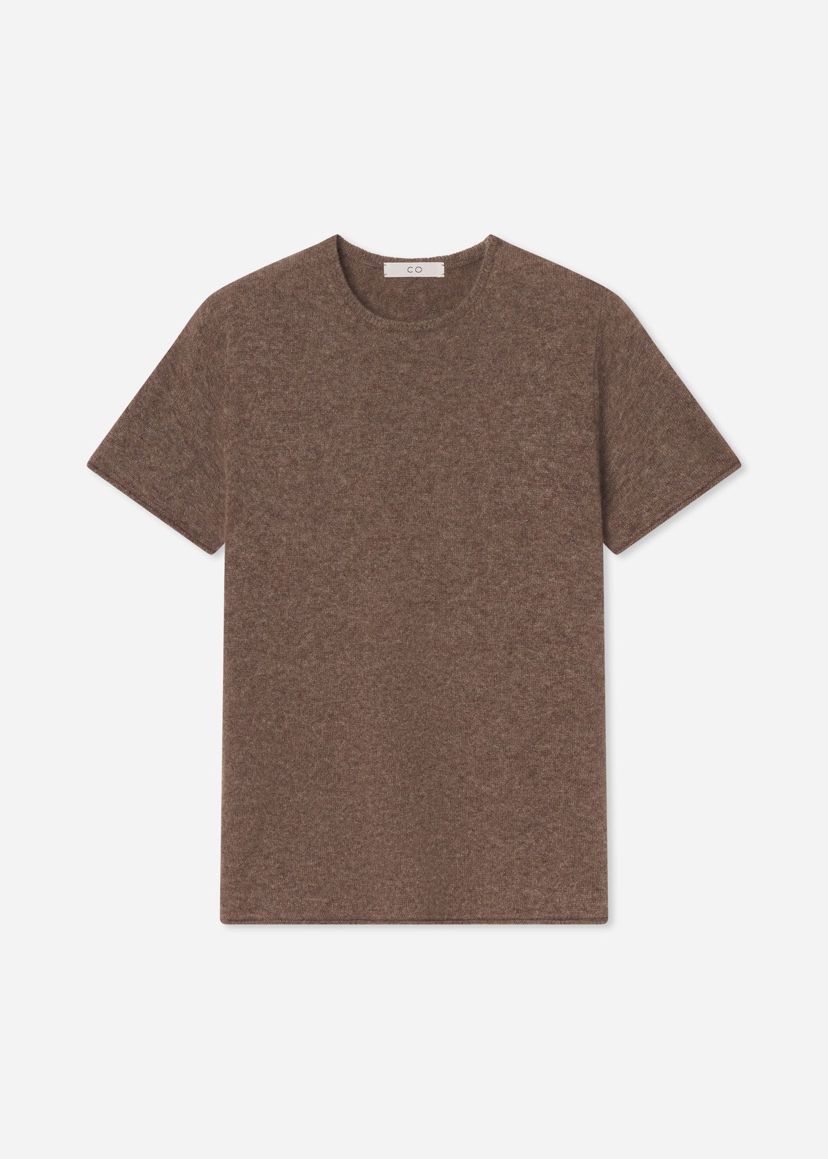 Short Sleeve T-Shirt in Cashmere Silk - Hazelnut, image 5 of 5