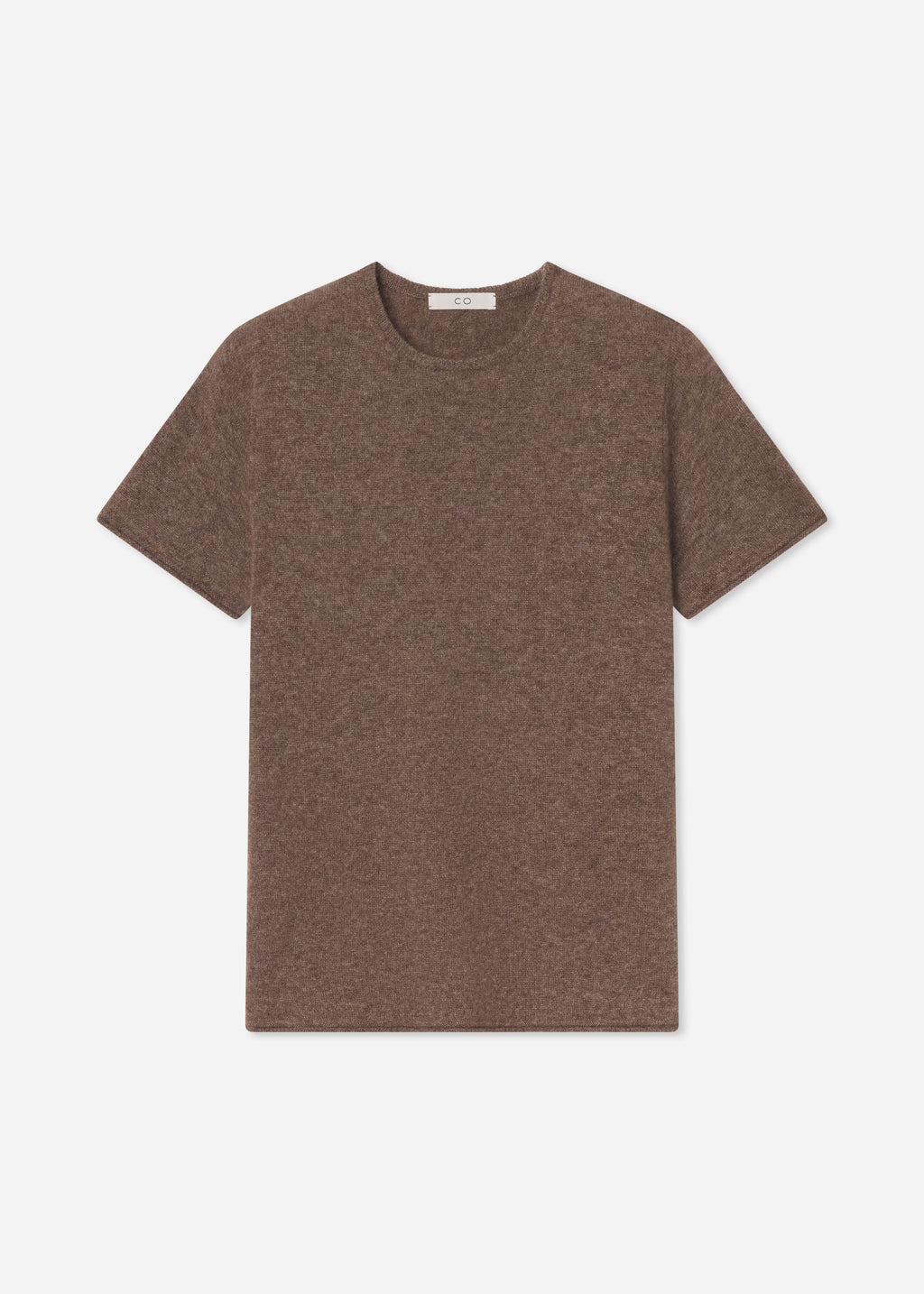 Short Sleeve T-Shirt in Cashmere Silk - Hazelnut - CO