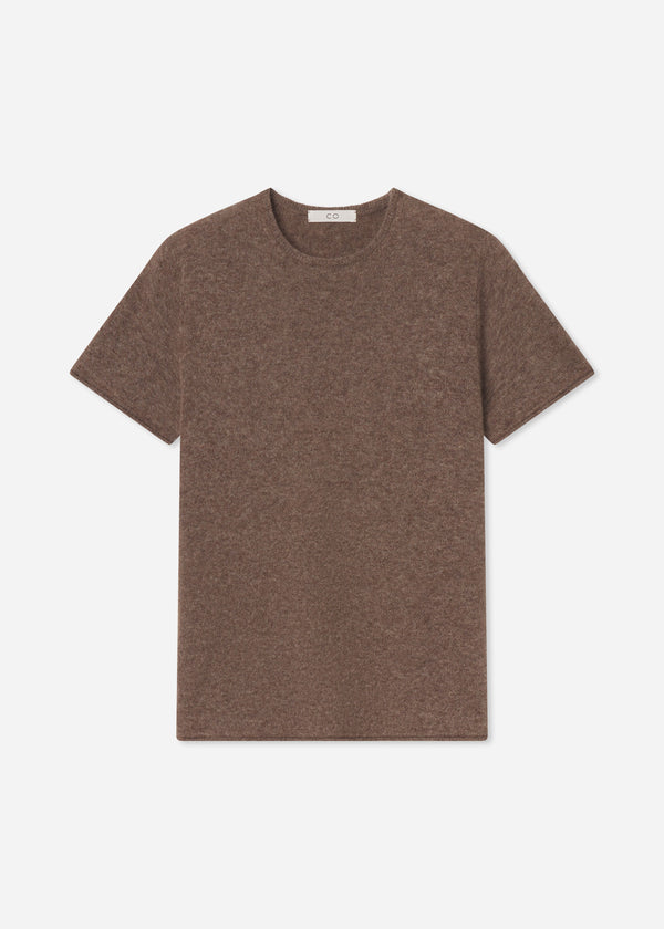 Short Sleeve T-Shirt in Cashmere Silk - Hazelnut - CO