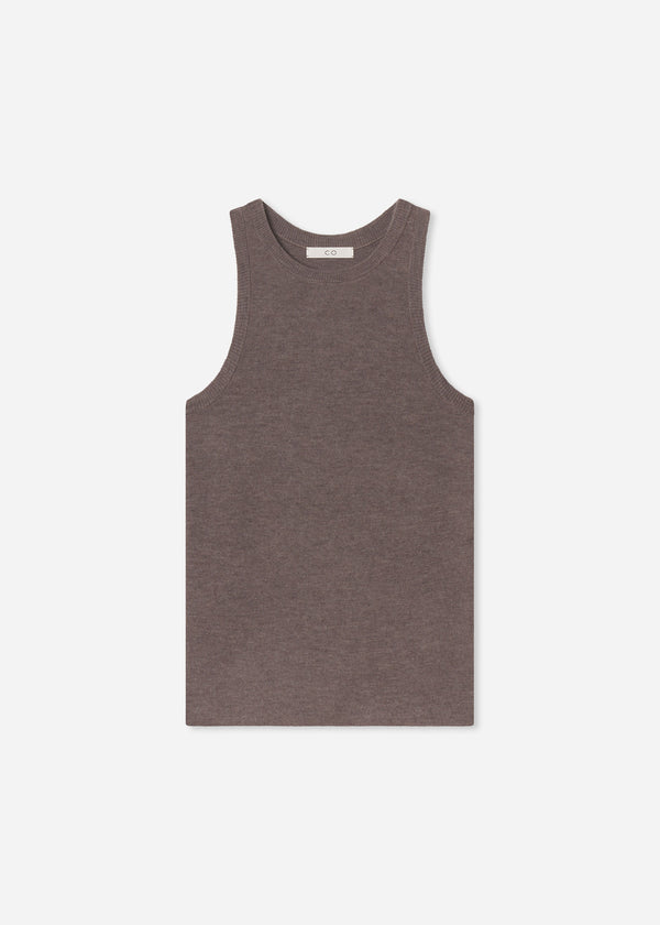 Tank Top in Fine Cashmere - Hazelnut - CO