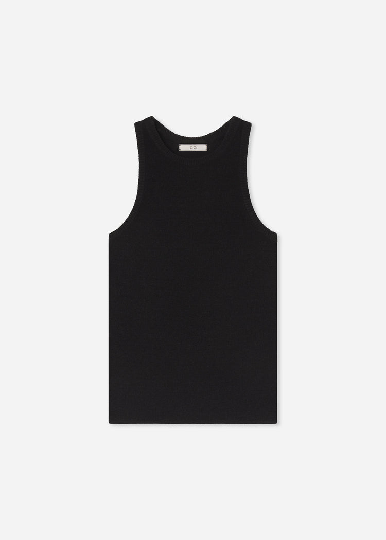 Racerback Tank in Silk Linen - Black, image 5 of 5