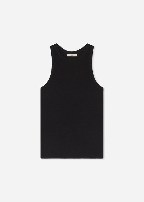 Racerback Tank in Silk Linen - Black, image 5 of 5