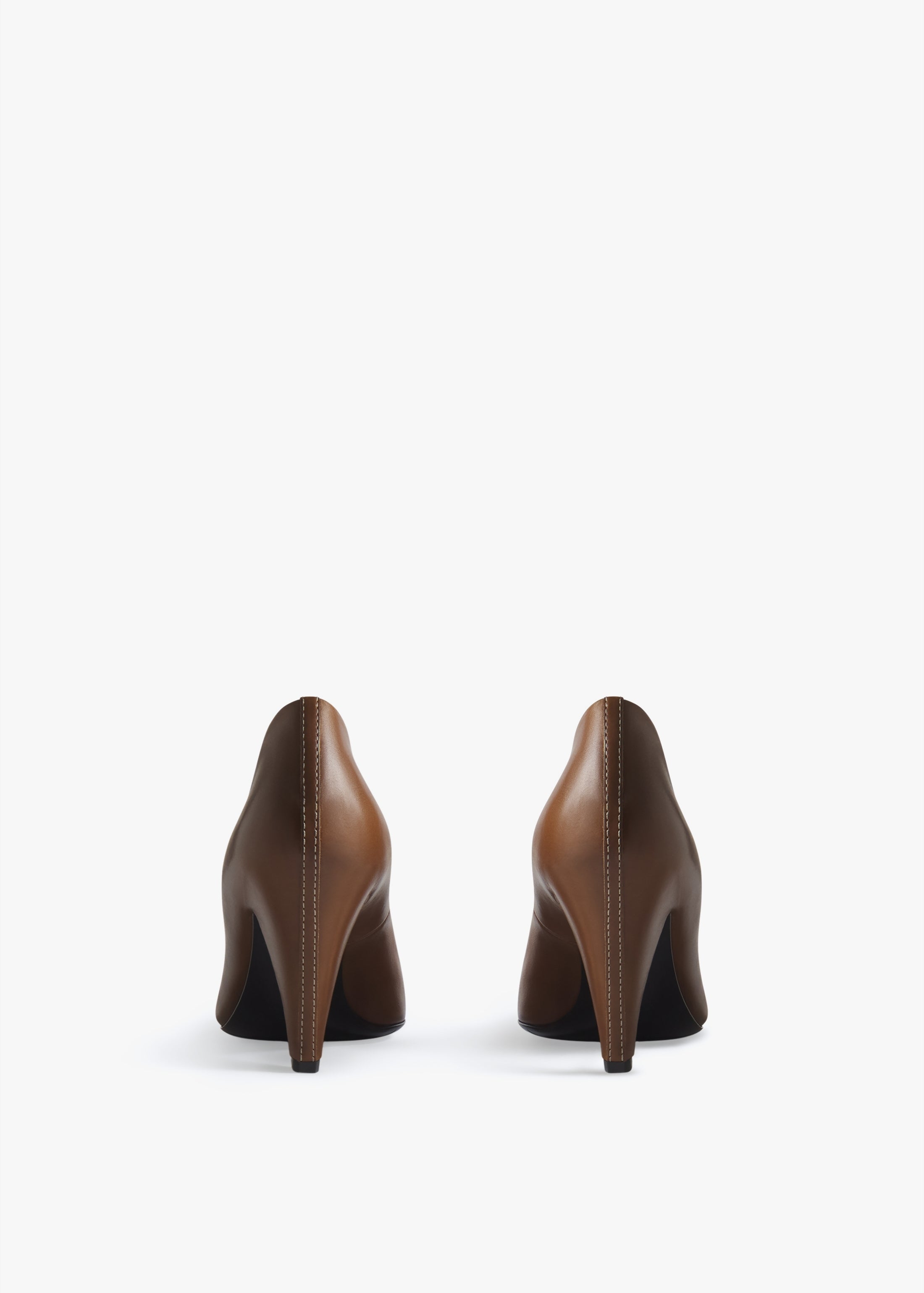 Back Seam Heel in Leather - Cognac