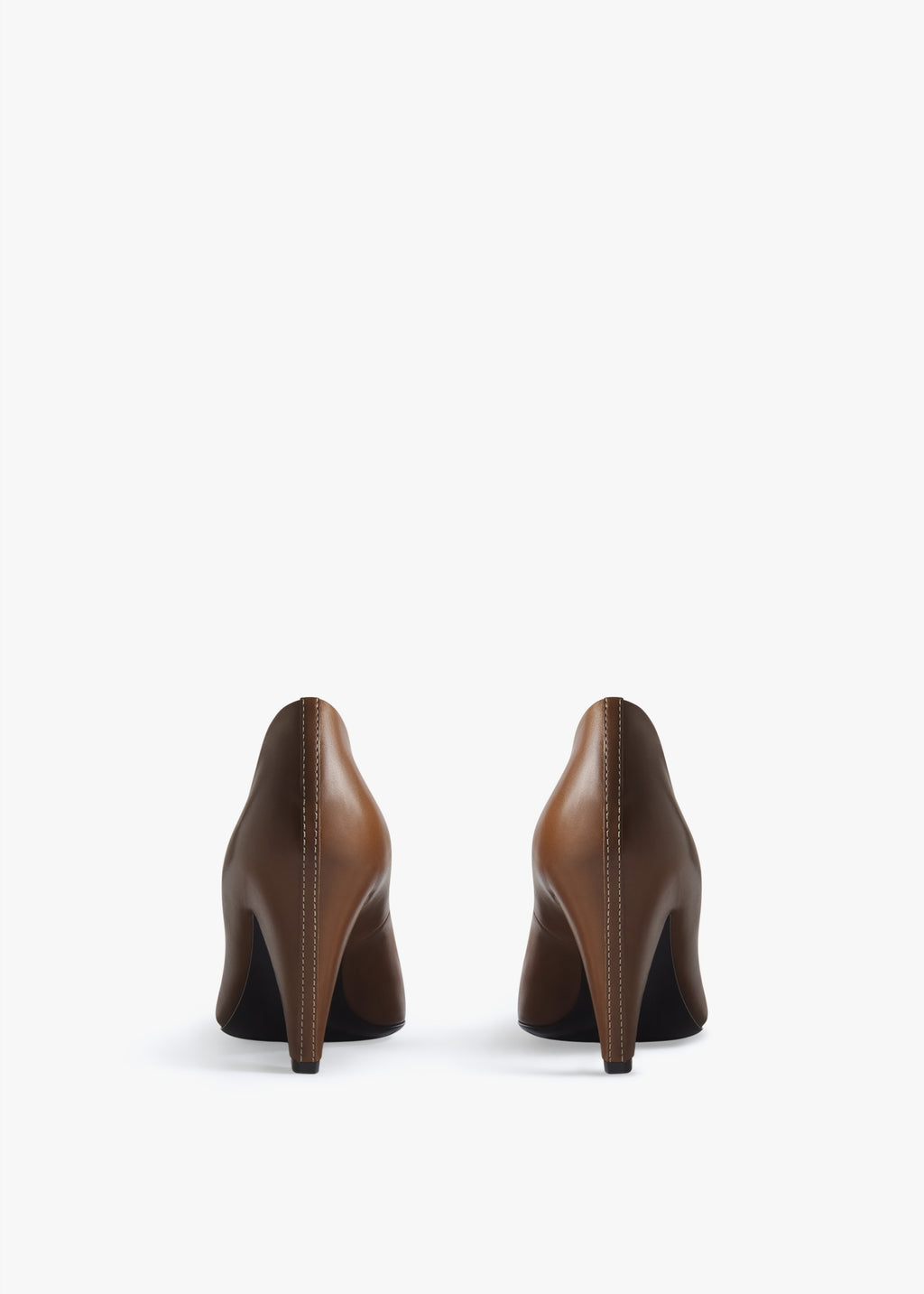 Back Seam Heel in Leather - Cognac - CO