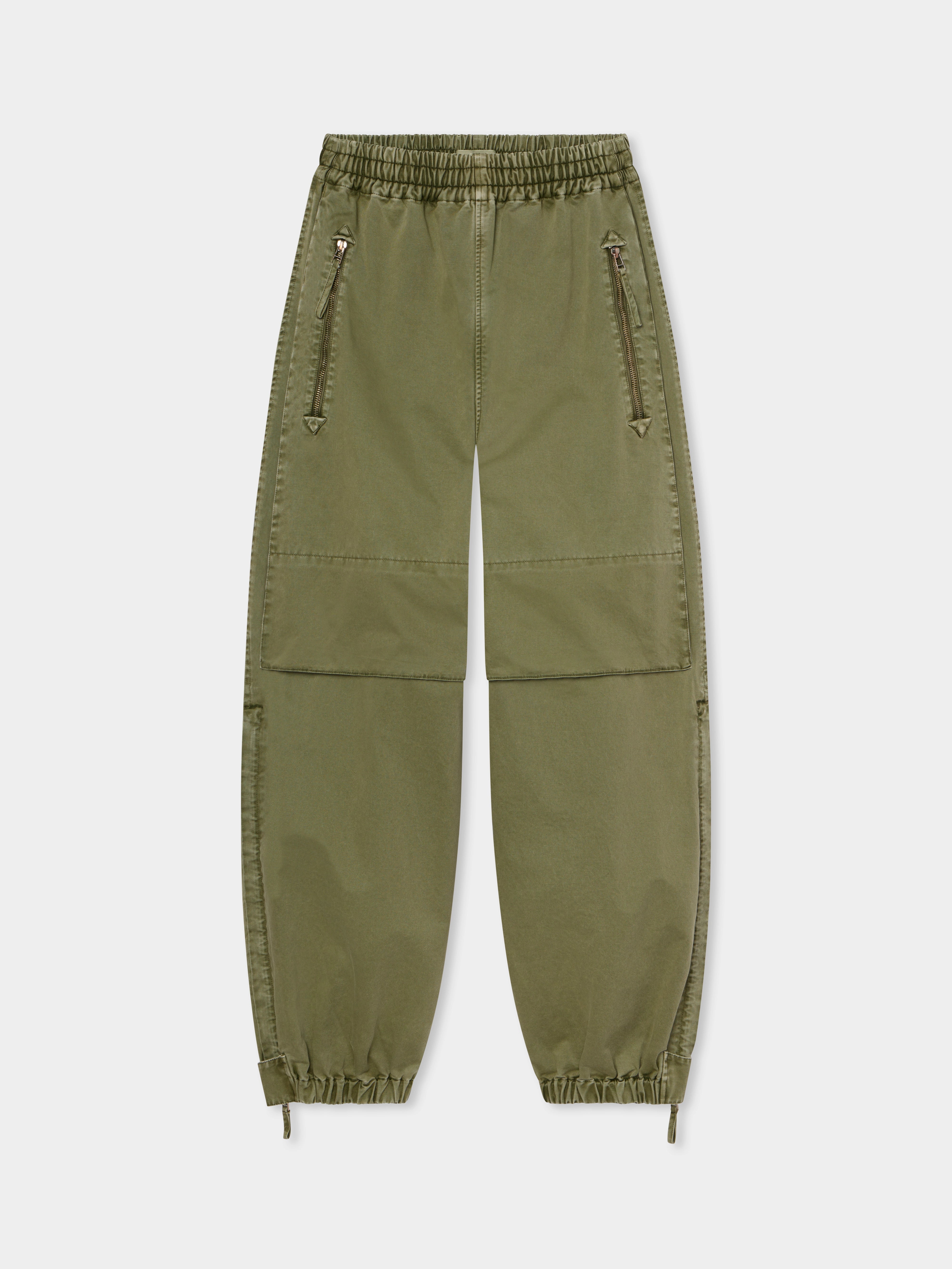 Articulated Pant in Cotton Twill - Army Green