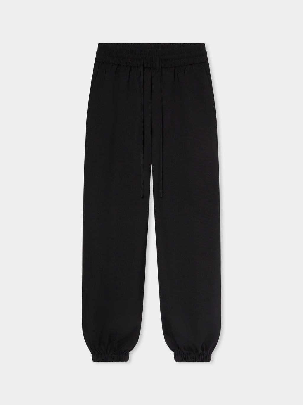 Jogger Pant in Stretch Wool Suiting - Black - CO